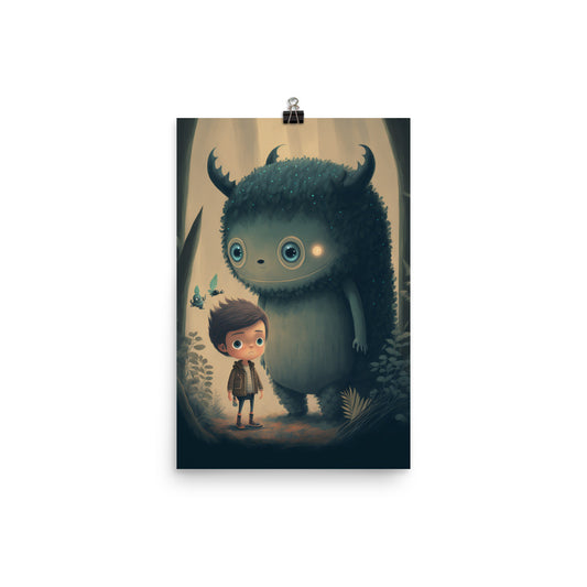 Enhanced Matte Paper Poster - A Boy and His Monster