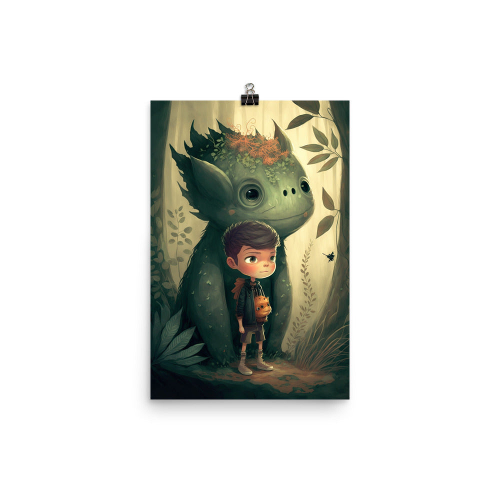 Enhanced Matte Paper Poster - A Boy and His Monster