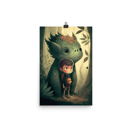 Enhanced Matte Paper Poster - A Boy and His Monster