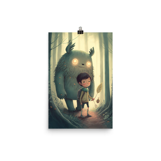 Enhanced Matte Paper Poster - A Boy and His Monster