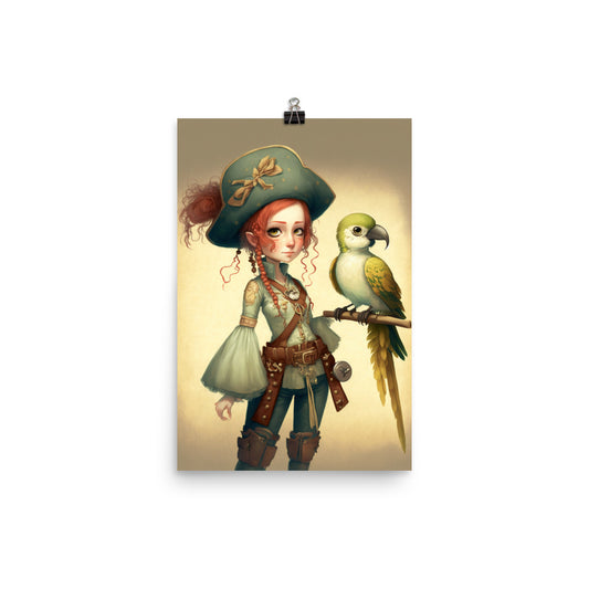 Enhanced Matte Paper Poster - Pirate Girl