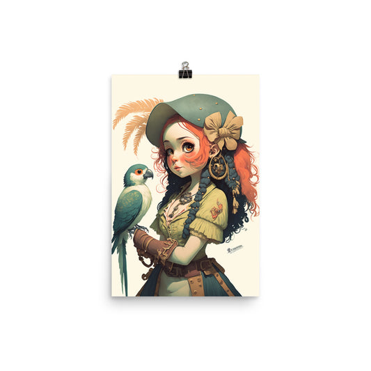 Enhanced Matte Paper Poster - Pirate Girl