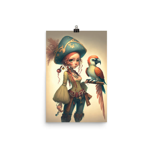 Enhanced Matte Paper Poster - Pirate Girl
