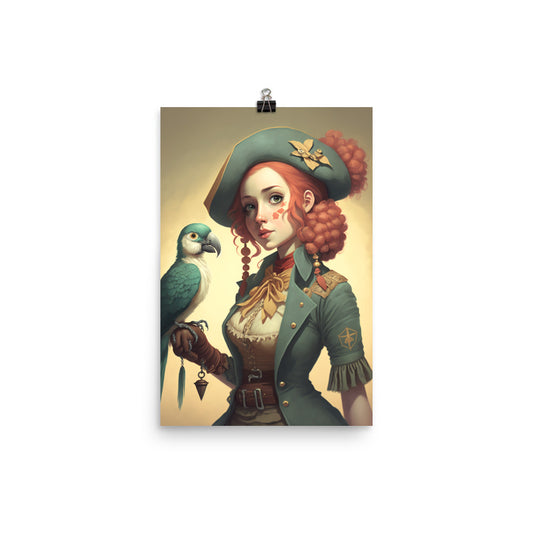 Enhanced Matte Paper Poster - Pirate Girl