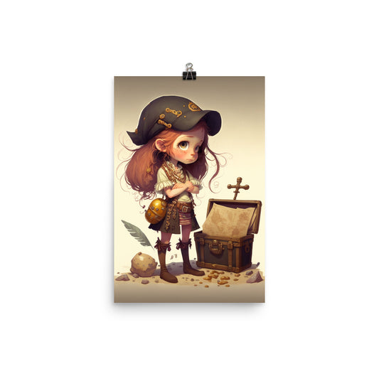Enhanced Matte Paper Poster - Pirate Girl