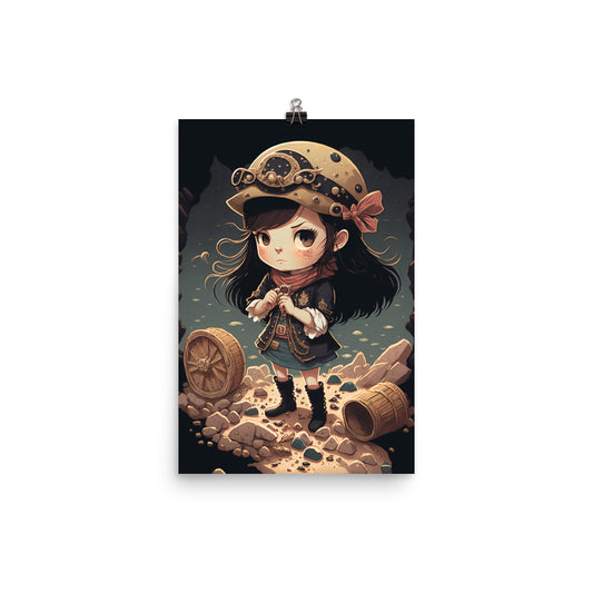 Enhanced Matte Paper Poster - Pirate Girl