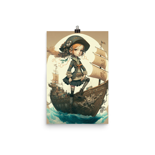 Enhanced Matte Paper Poster - Pirate Girl