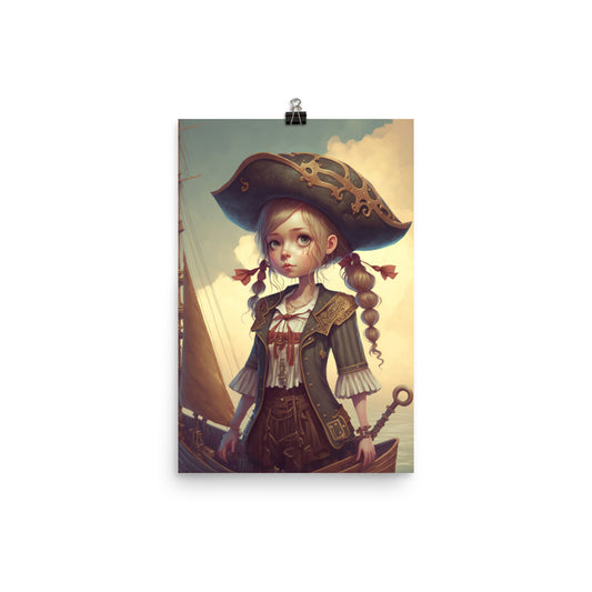 Enhanced Matte Paper Poster - Pirate Girl