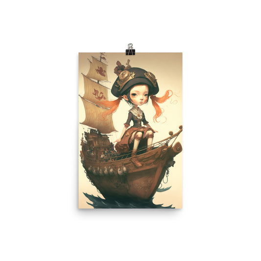 Enhanced Matte Paper Poster - Pirate Girl