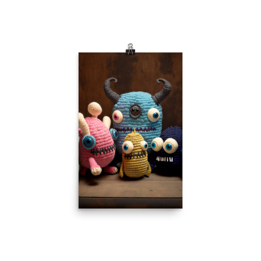 Enhanced Matte Paper Poster - Collectible Knit Monsters
