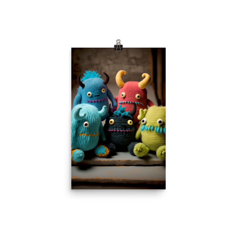 Enhanced Matte Paper Poster - Collectible Knit Monsters
