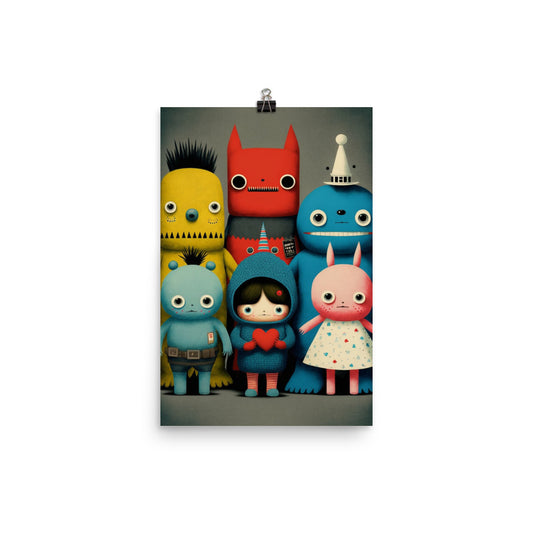 Enhanced Matte Paper Poster - Collectible Monsters