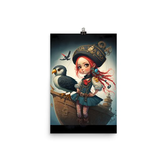 Enhanced Matte Paper Poster - Pirate Girl