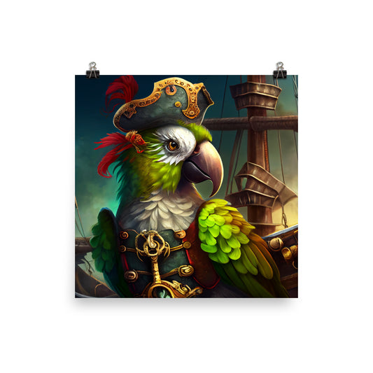 Enhanced Matte Poster - Pirate Parrot