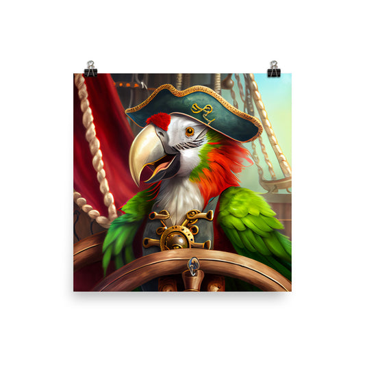 Enhanced Matte Poster - Pirate Parrot