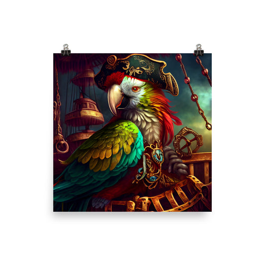 Enhanced Matte Poster - Pirate Parrot
