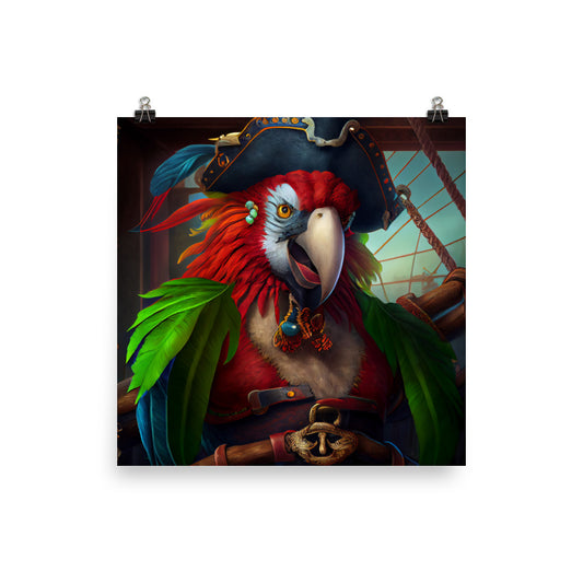 Enhanced Matte Poster - Pirate Parrot
