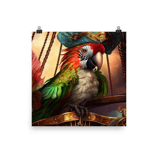 Enhanced Matte Poster - Pirate Parrot
