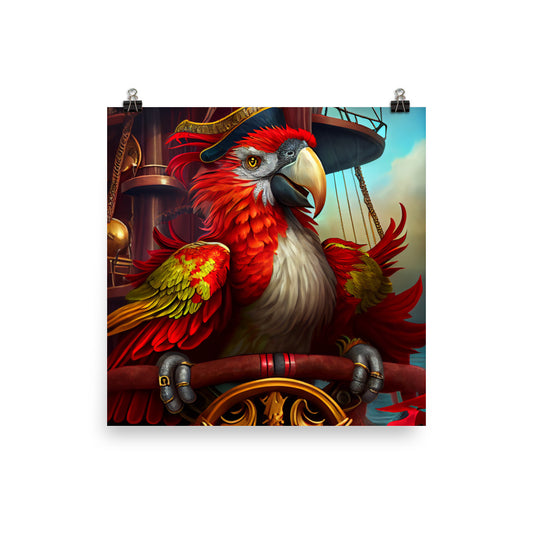 Enhanced Matte Poster - Pirate Parrot