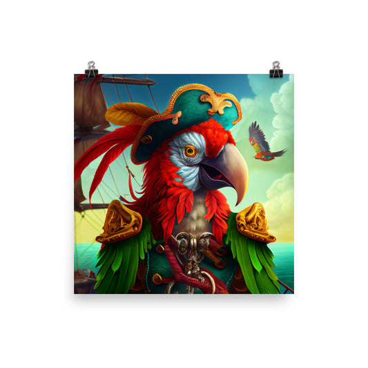 Enhanced Matte Poster - Pirate Parrot
