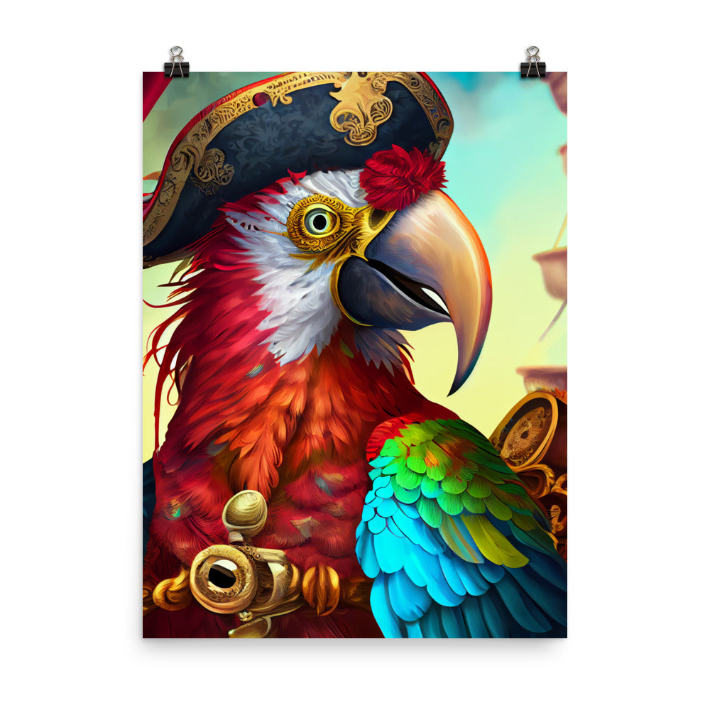 Enhanced Matte Poster - Pirate Parrot
