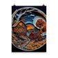 Enhanced Matte Paper Poster - Fairy Tale Scene in Paper Art
