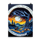Enhanced Matte Paper Poster - Fairy Tale Scene in Paper Art