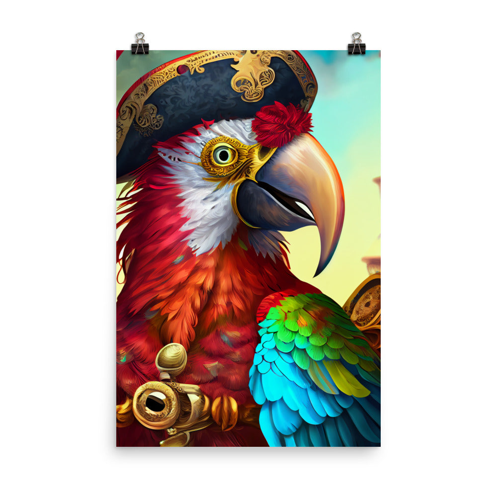 Enhanced Matte Poster - Pirate Parrot