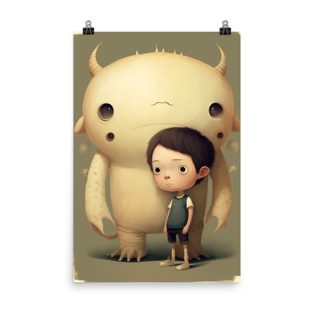Enhanced Matte Paper Poster - A Boy and His Monster