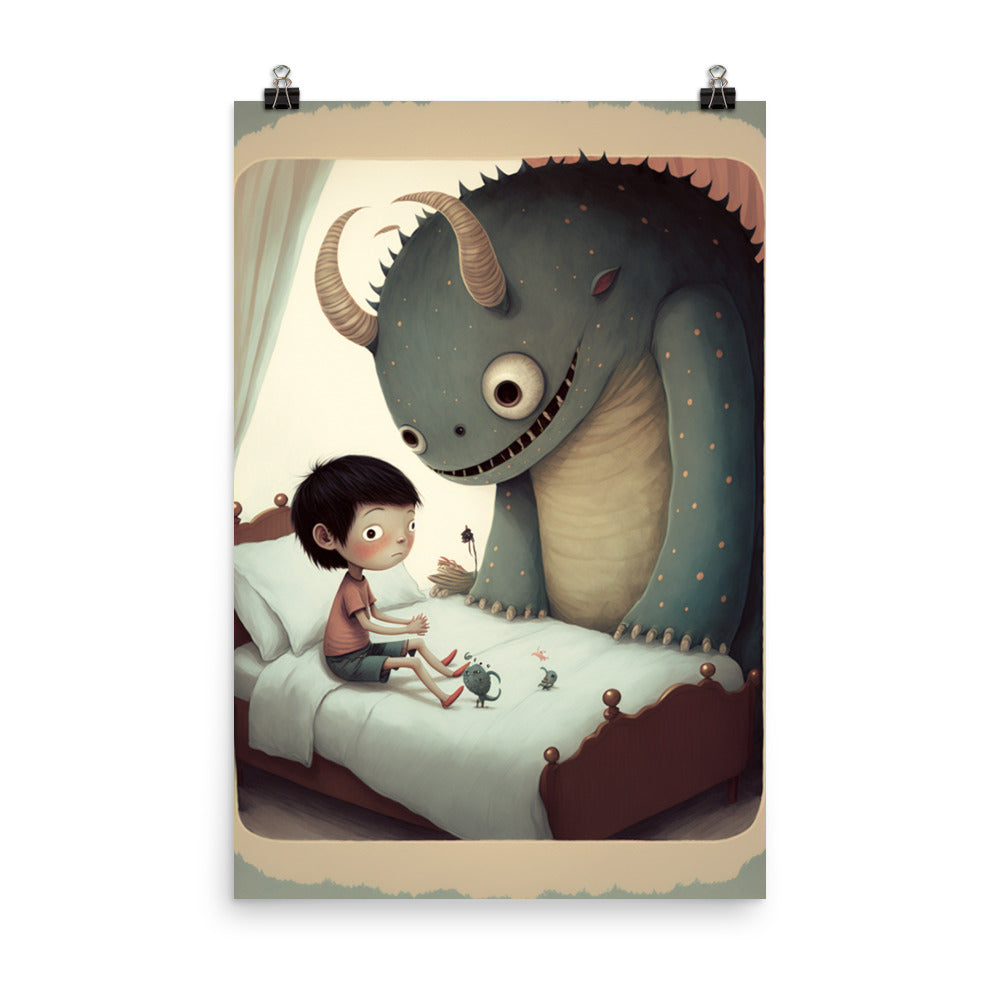 Enhanced Matte Paper Poster - A Boy and His Monster