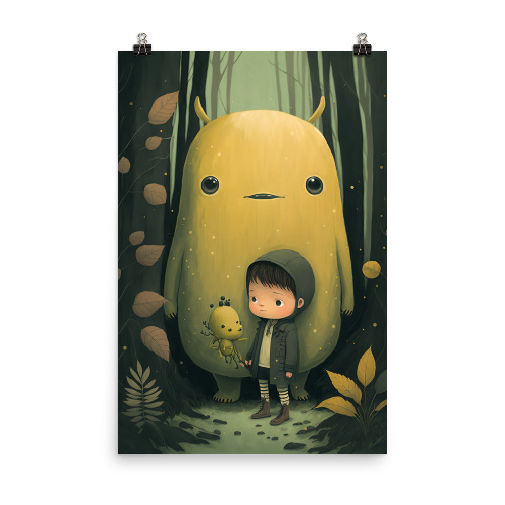 Enhanced Matte Paper Poster - A Boy and His Monster