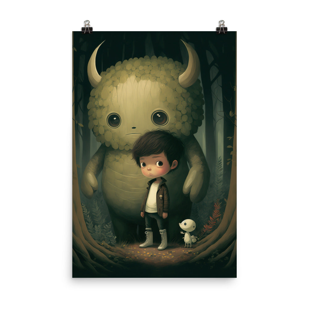 Enhanced Matte Paper Poster - A Boy and His Monster