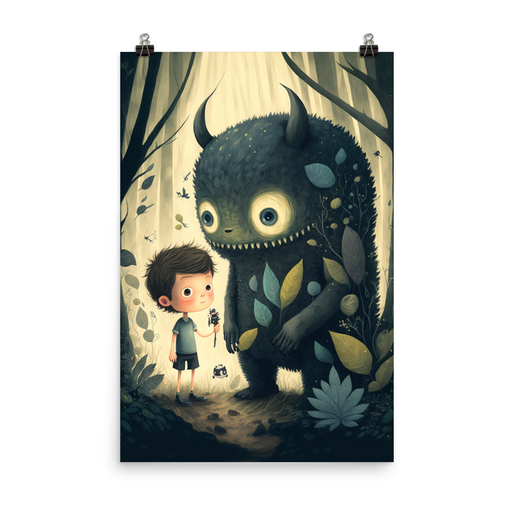 Enhanced Matte Paper Poster - A Boy and His Monster