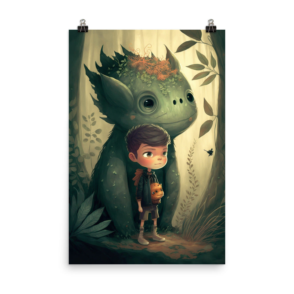 Enhanced Matte Paper Poster - A Boy and His Monster
