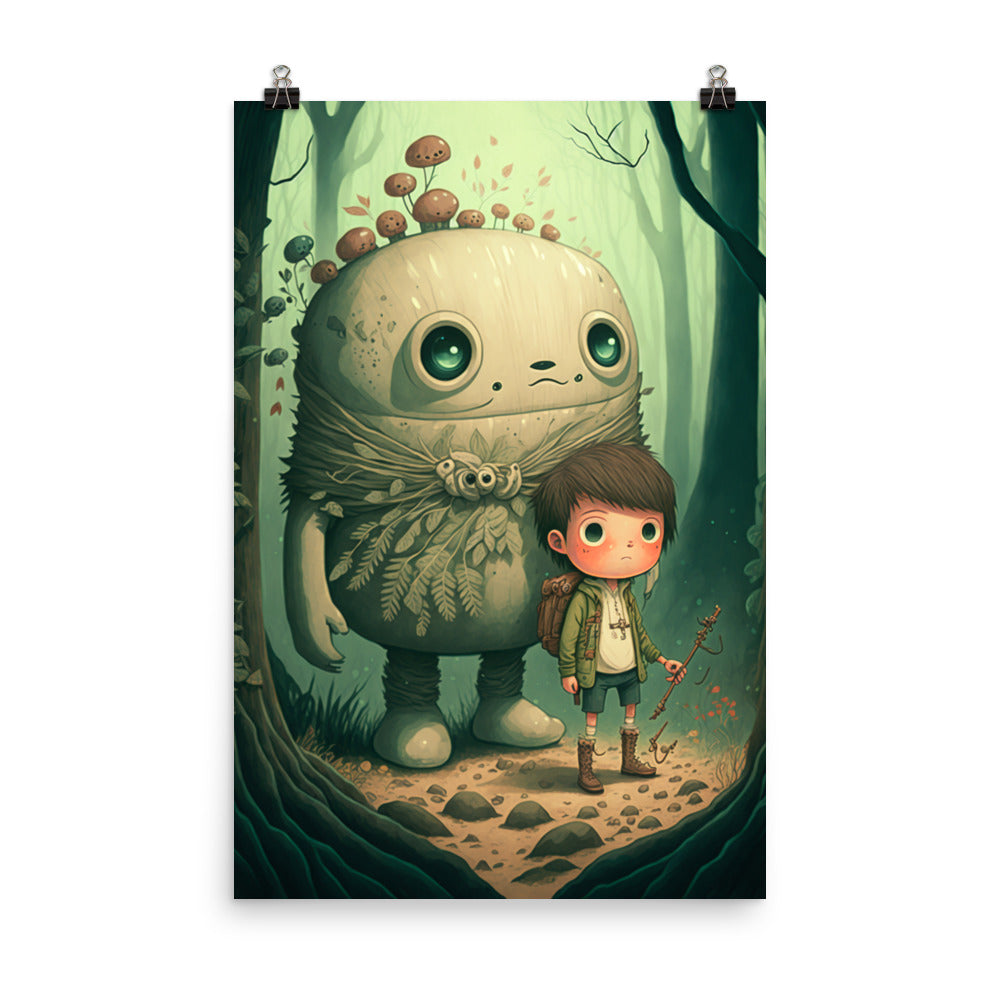 Enhanced Matte Paper Poster - A Boy and His Monster