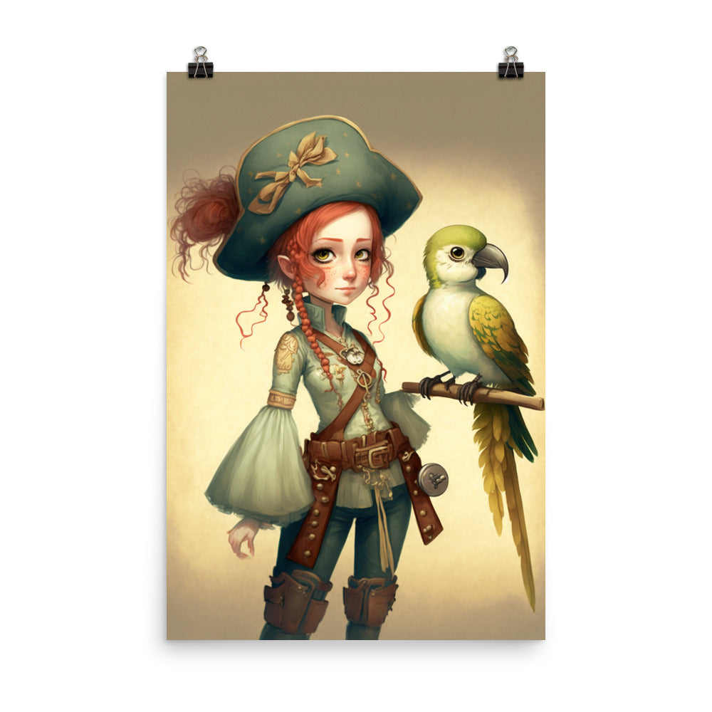 Enhanced Matte Paper Poster - Pirate Girl