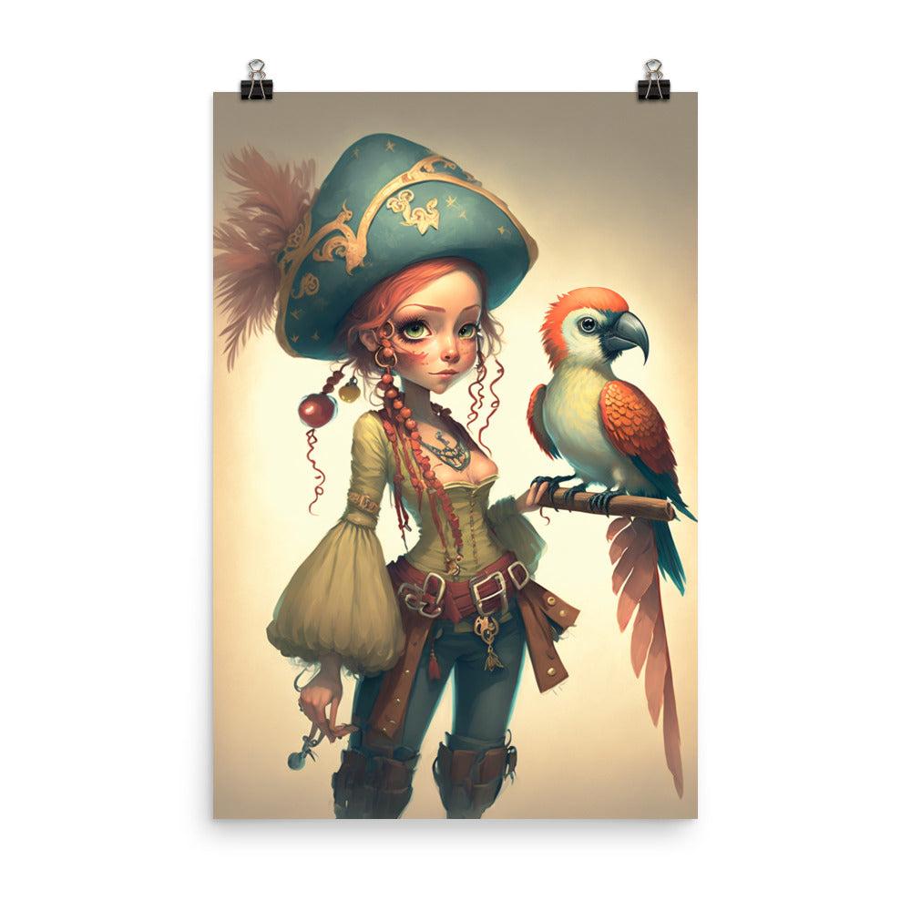 Enhanced Matte Paper Poster - Pirate Girl