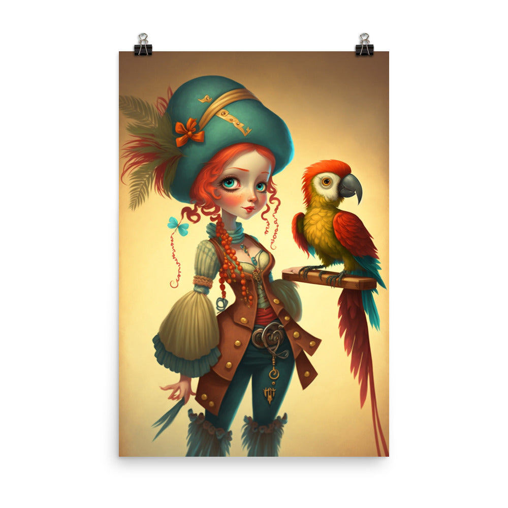Enhanced Matte Paper Poster - Pirate Girl