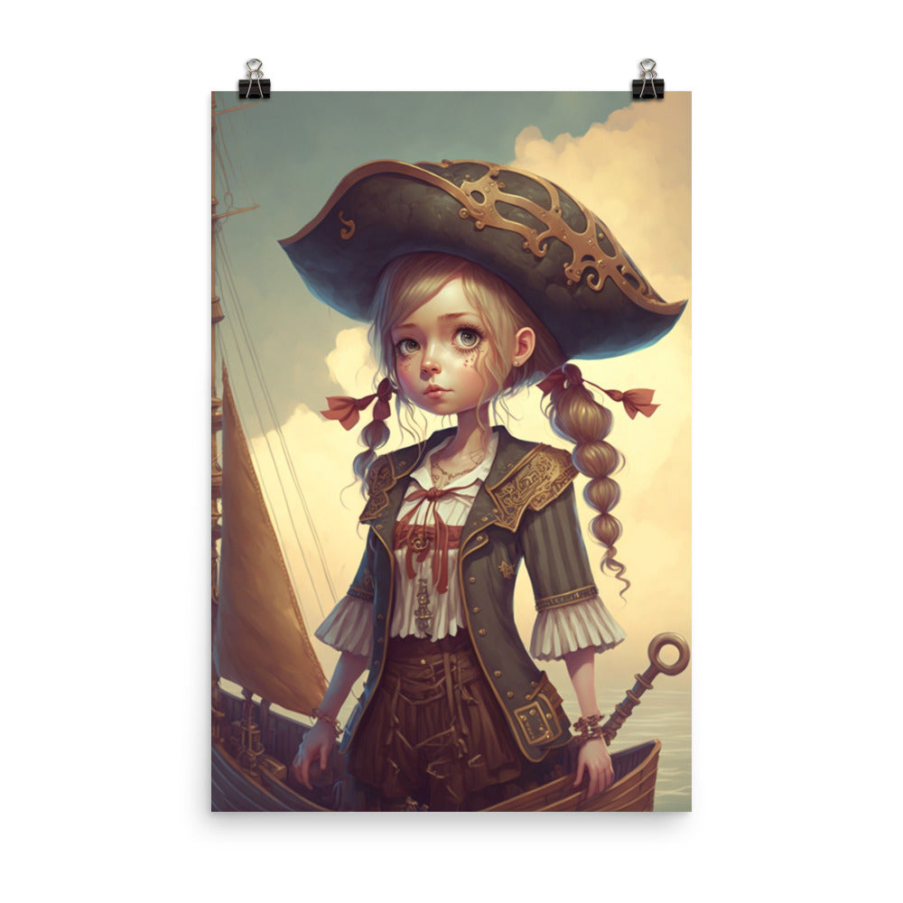 Enhanced Matte Paper Poster - Pirate Girl