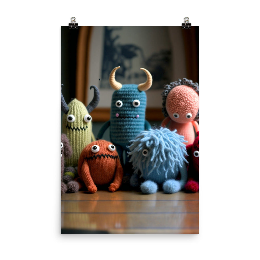 Enhanced Matte Paper Poster - Collectible Knit Monsters