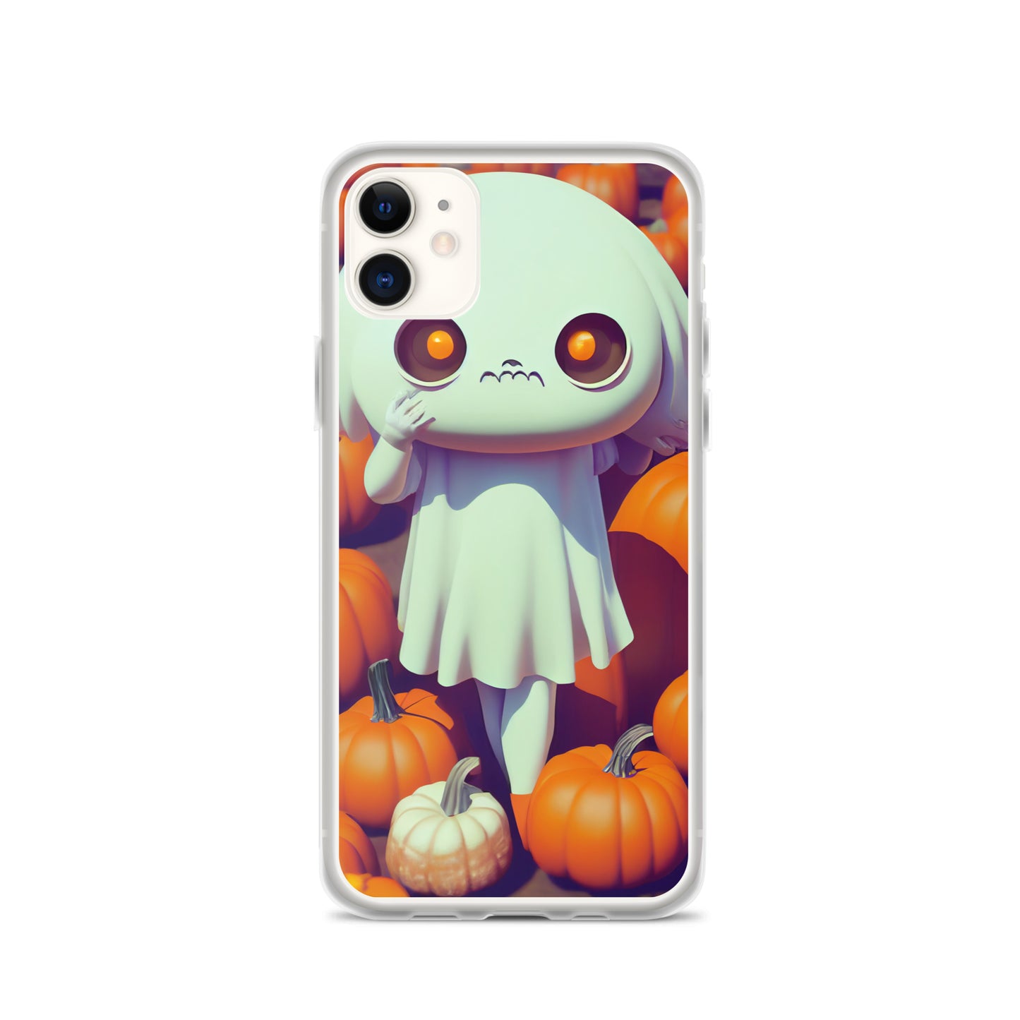 iPhone Case - Halloween Ghost Girl in the Pumpkin Patch