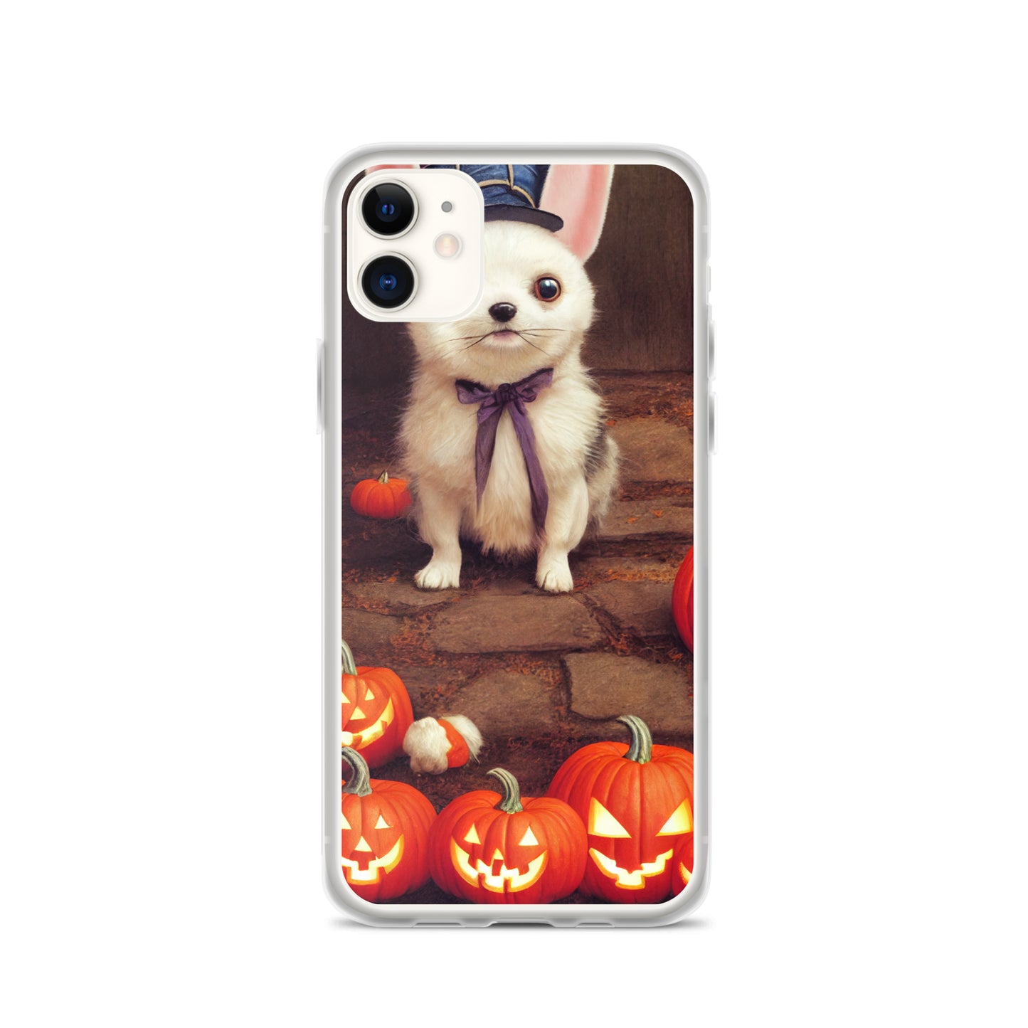 iPhone Case - Halloween Cute Pup with Purple Bow