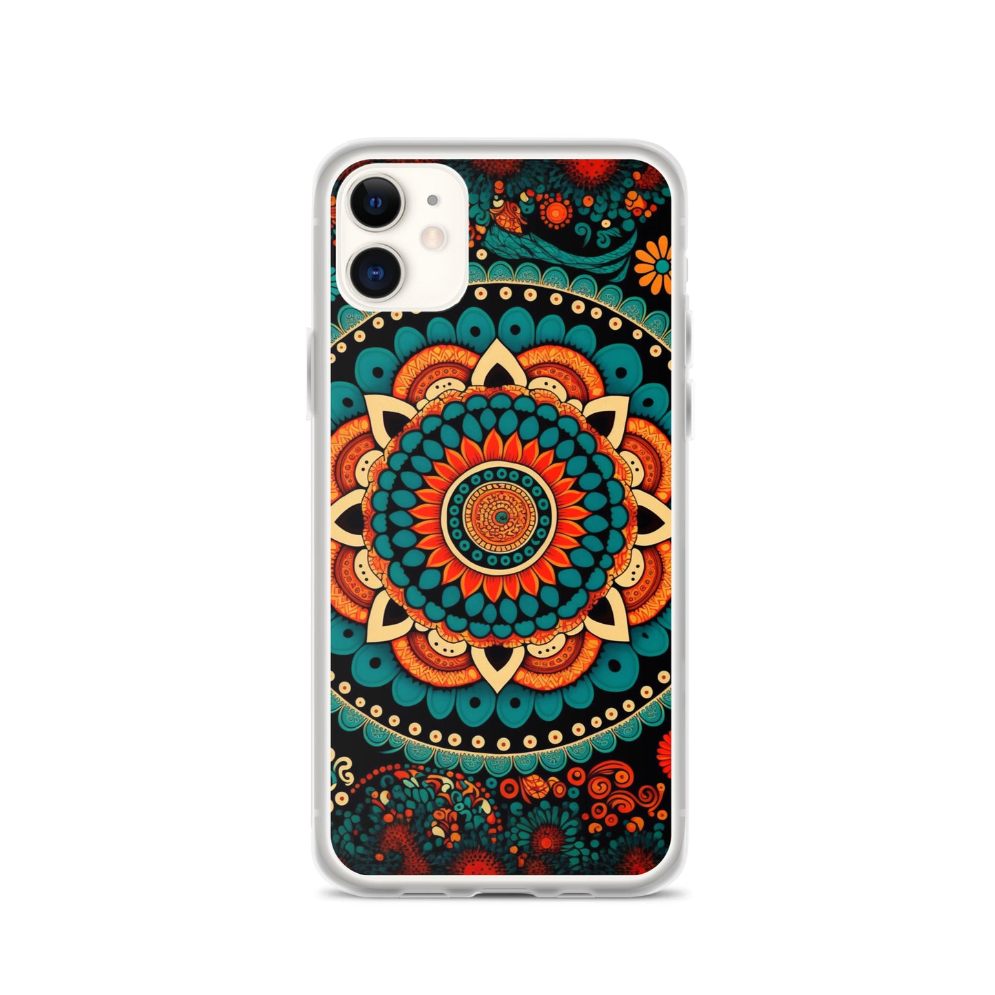 iPhone Case - Orange and Turquoise Mandala