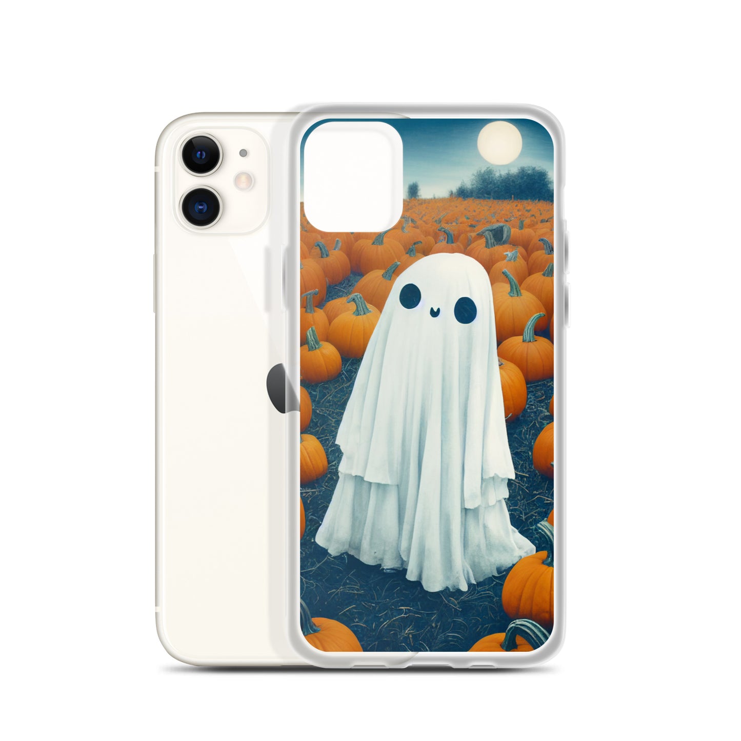 iPhone Case - Halloween Ghost in the Pumpkin Patch