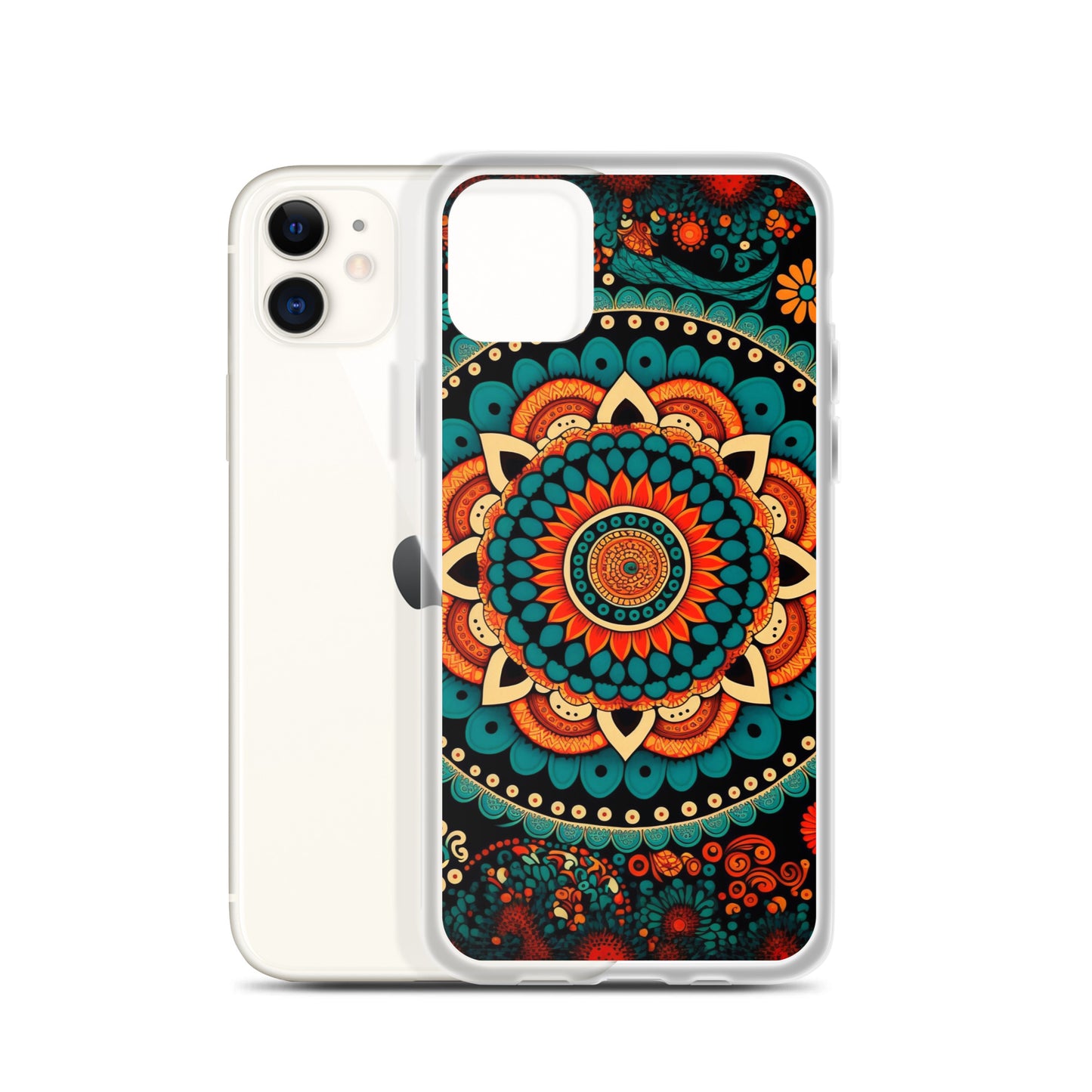 iPhone Case - Orange and Turquoise Mandala