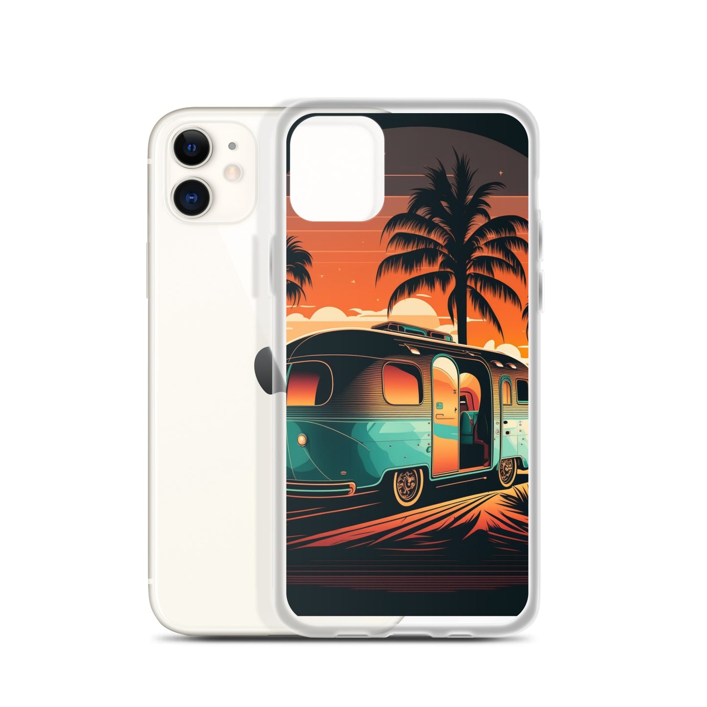 iPhone Case - Turquoise Camper at Beach Sunset