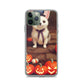iPhone Case - Halloween Cute Pup with Purple Bow