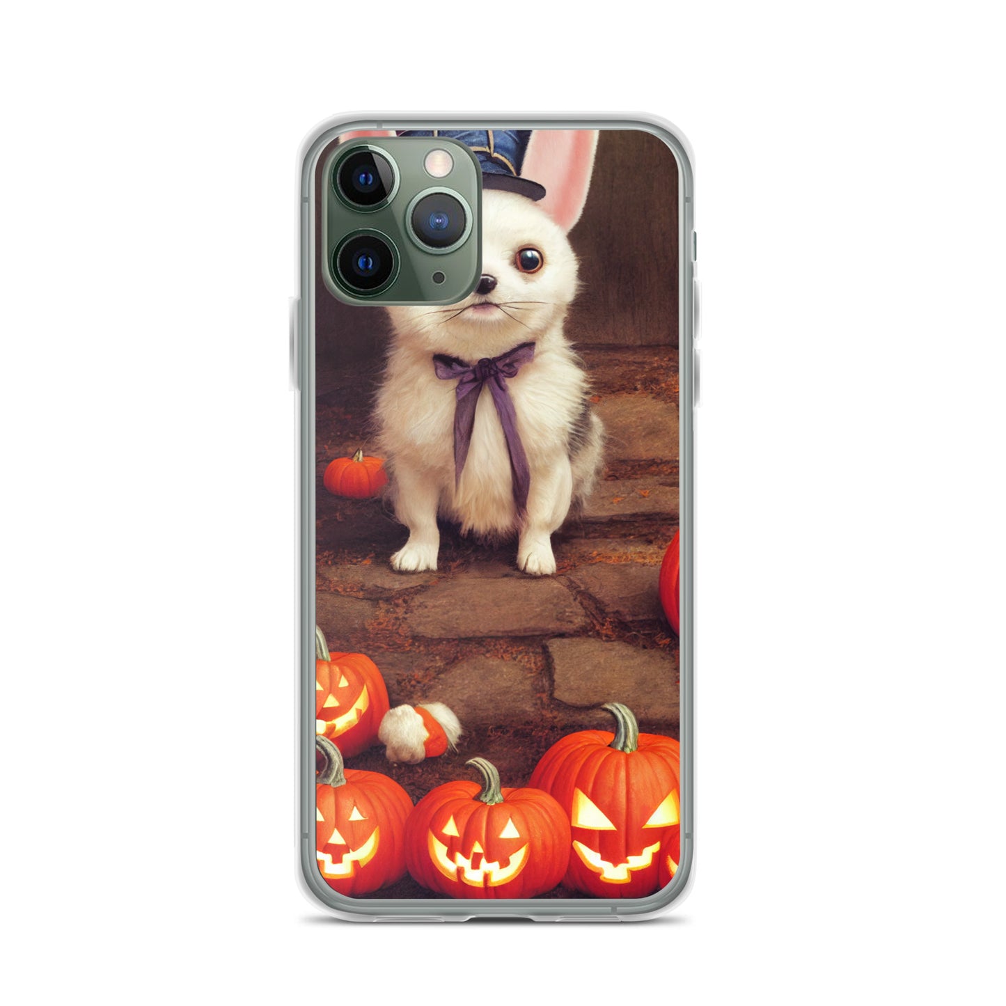 iPhone Case - Halloween Cute Pup with Purple Bow