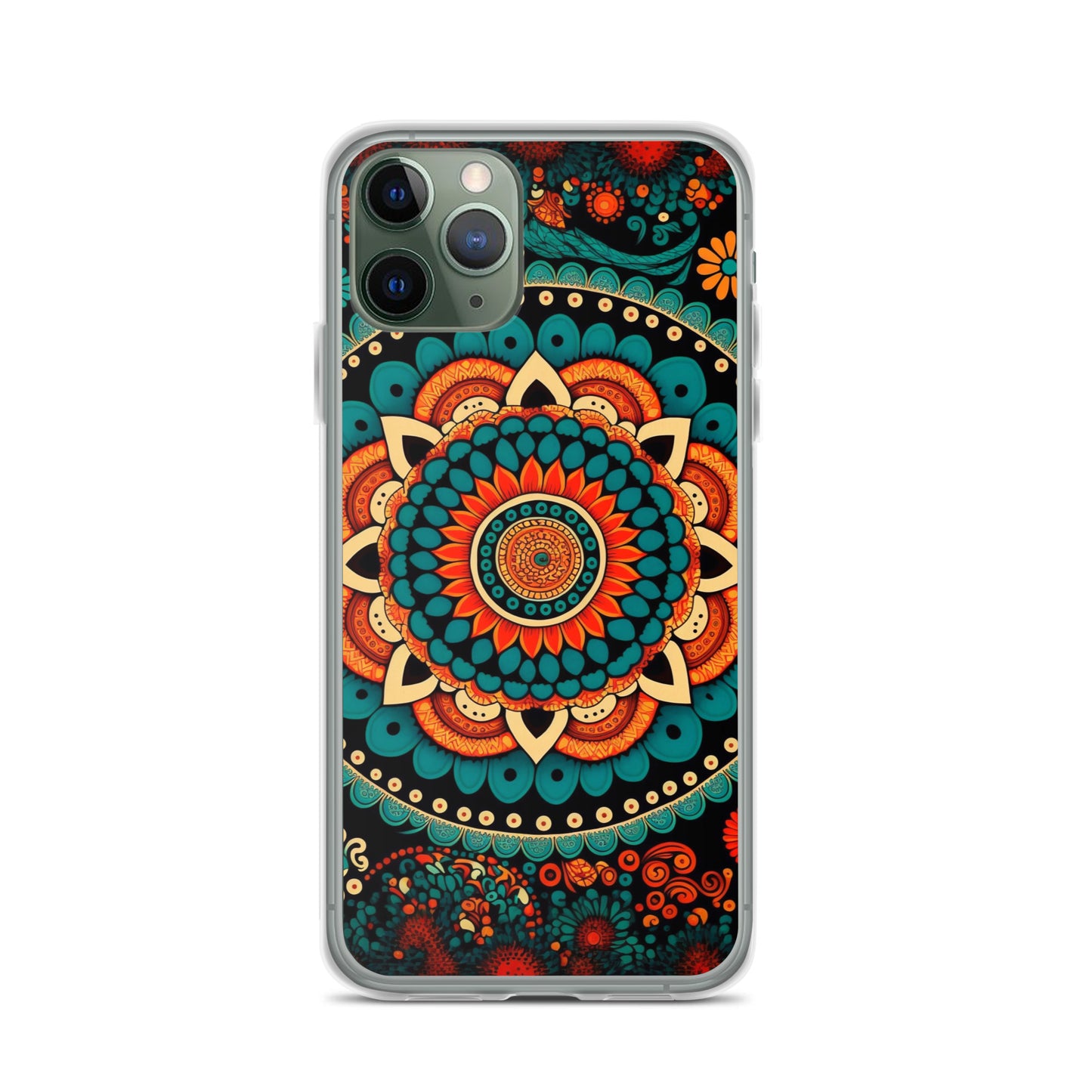 iPhone Case - Orange and Turquoise Mandala