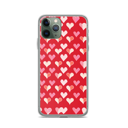 iPhone Case - Red and Pink Hearts